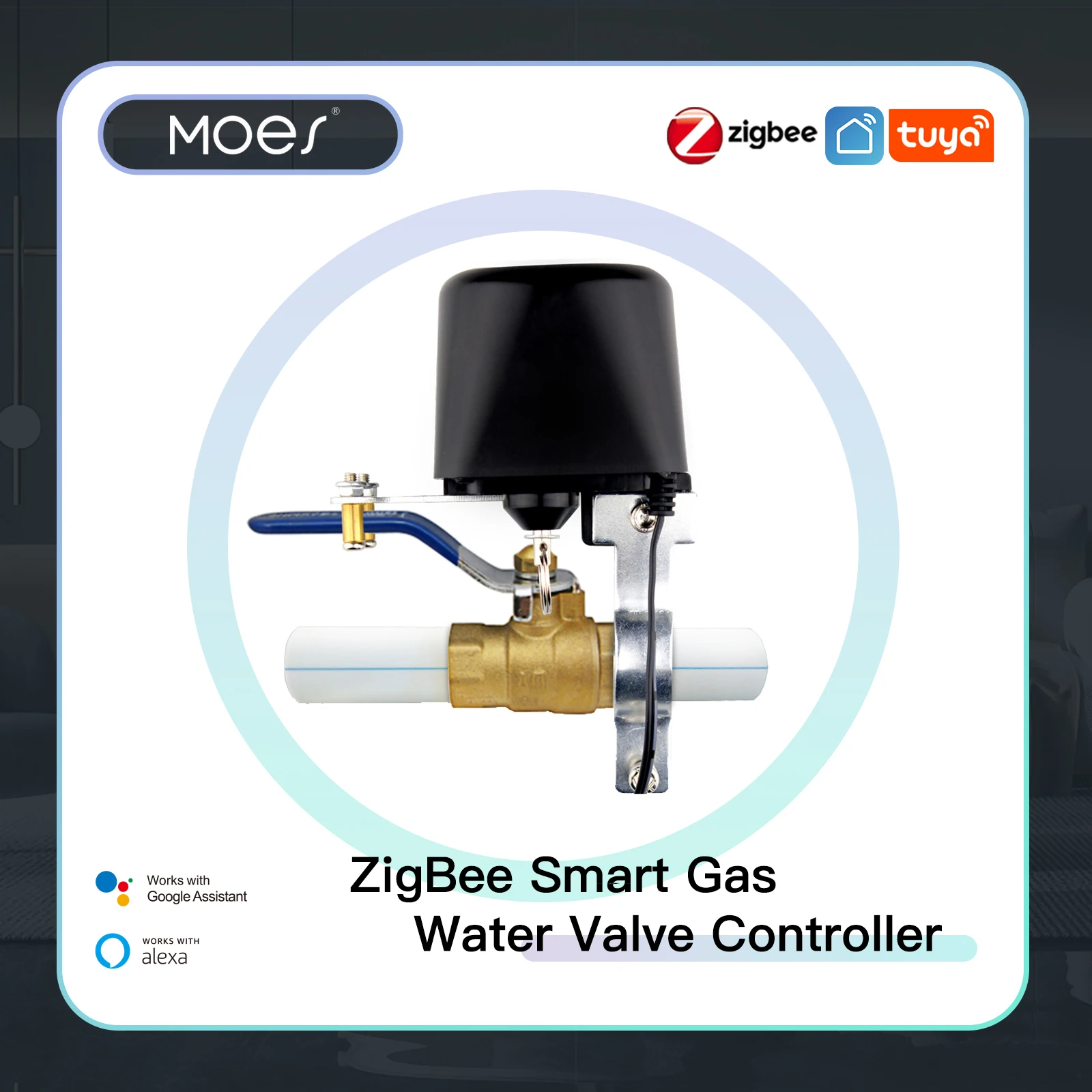 Smart Home Plus - Moes ZigBee 3.0วาล์วน้ำอัจฉริยะควบคุมระยะไกล Echo PLUS การควบคุมด้วยเสียงทำงานร่วมกับ