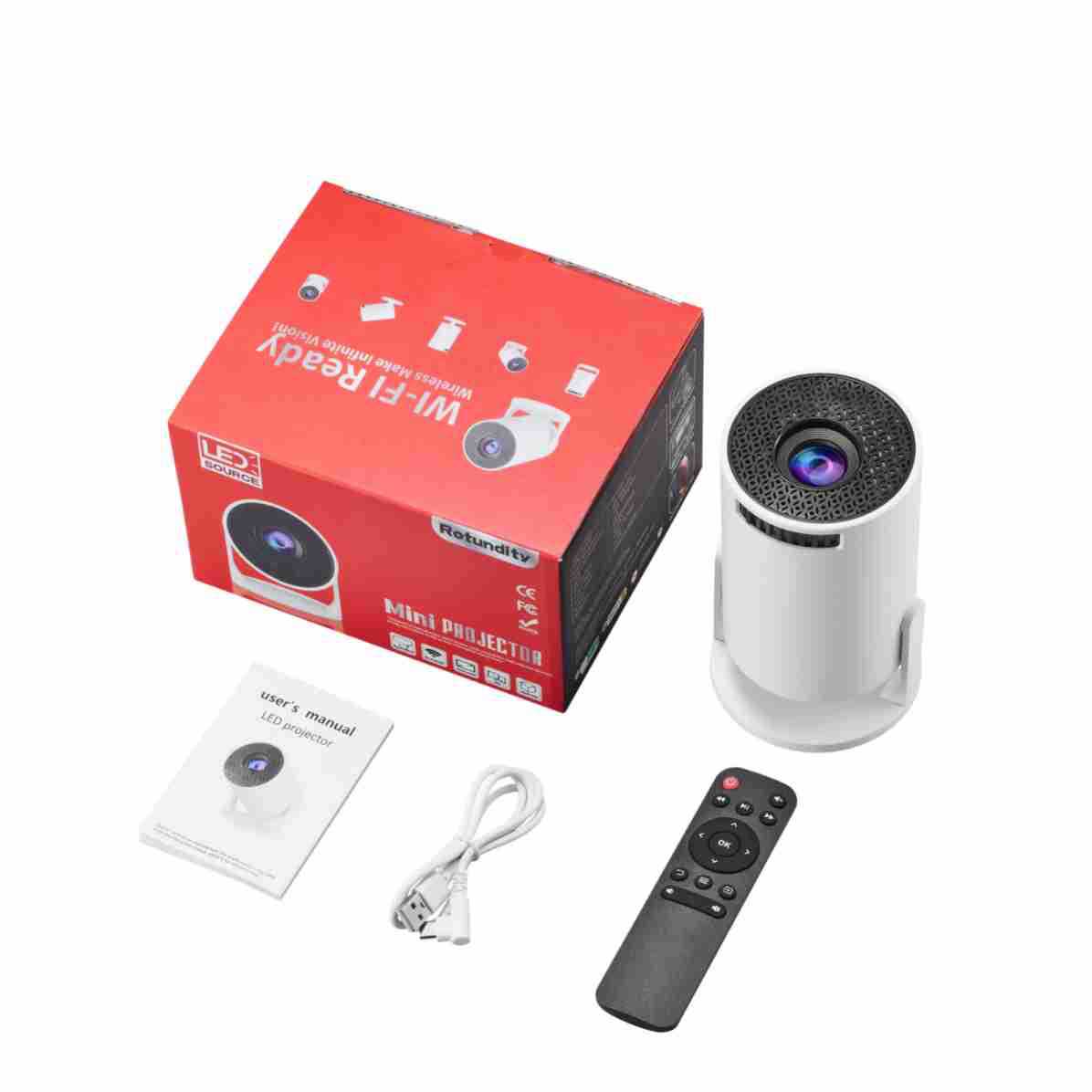 Smart Home Video - โปรเจคเตอร์วิดีโอขนาดเล็กอัจฉริยะ 4K รุ่นใหม่ Wifi HY300mini 2026