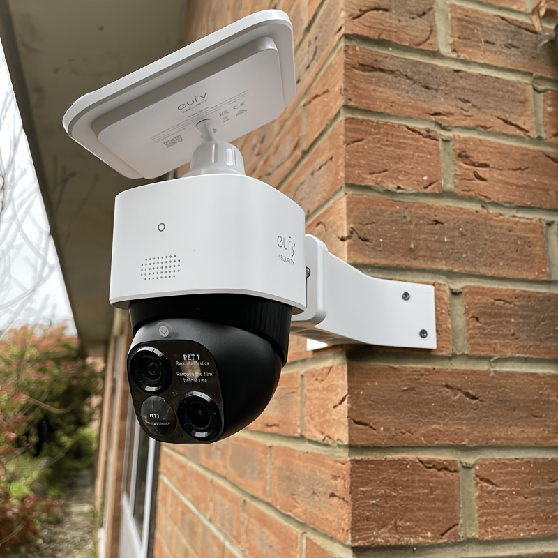 Eufy Camera E220 - กล้อง Eufy S340 สีขาวแบบสแตนด์อโลน, ขายึดมุม, แขนยาว,