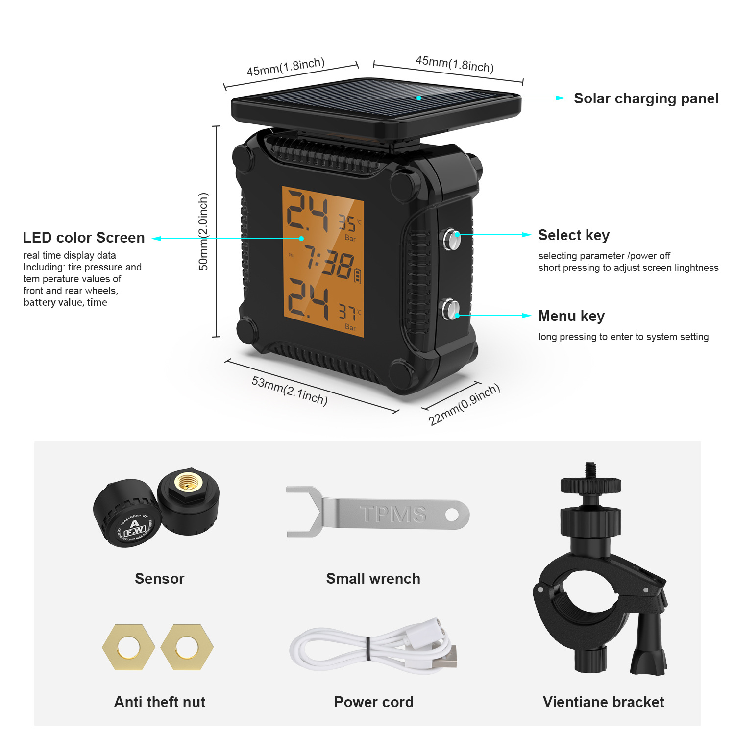 ระบบตรวจสอบแรงดันลมยาง จอแสดงผ - Temperature Sensor บทวิจารณ์และราคา
